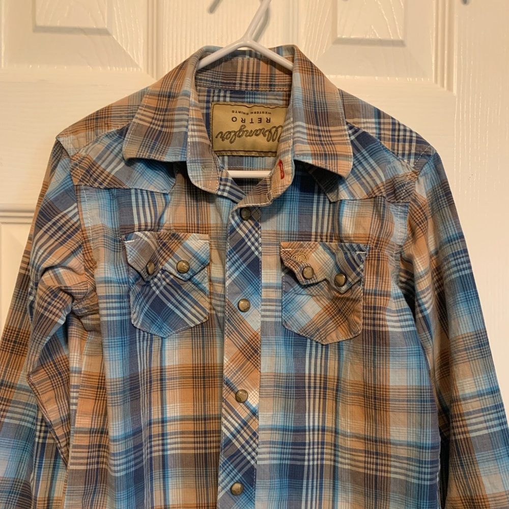 Wrangler long sleeve western boys shirt